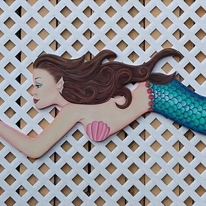 Customizable Hand Painted Mermaid 54"